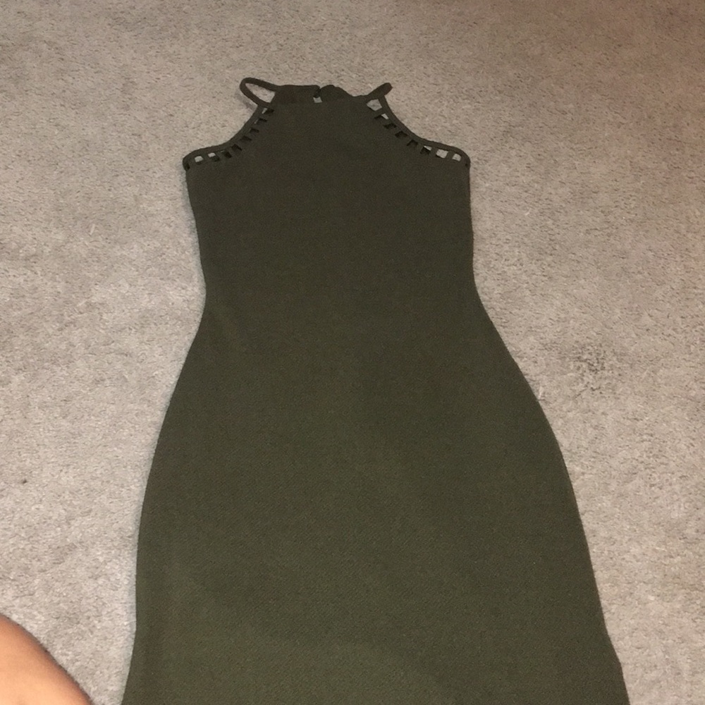 Olive midi dress
